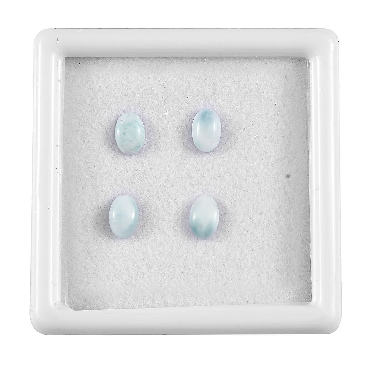 Larimar Set of 4 (Ovl 6x4 mm) 1.92 ctw Loose Gemstone