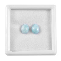 AA Larimar Set of 2 (Ovl 8x6 mm) 3.11 ctw Loose Gemstone