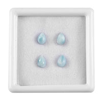 AA Larimar Set of 4 (Pear 6x4 mm) 1.95 ctw Loose Gemstone