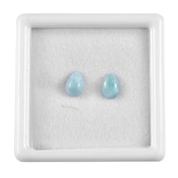 Larimar Set of 2 (Pear 7x5 mm) 1.44 ctw Loose Gemstone