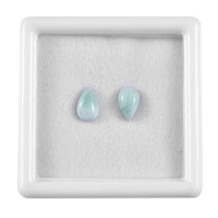 Larimar Set of 2 (Pear 8x5 mm) 1.72 ctw Loose Gemstone