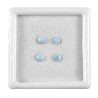 Larimar Set of 4 (Rnd 4 mm) 1.04 ctw Loose Gemstone