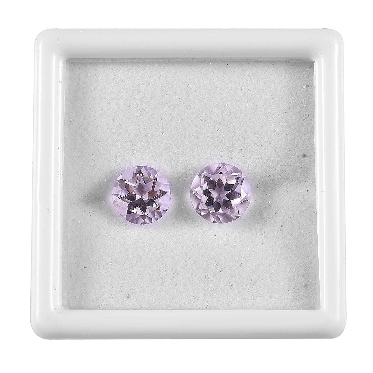 Rose De France Amethyst (Rnd 8 mm) 3.33 ctw Loose Gemstone