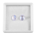 AA Rainbow Moonstone Set of 2 (Ovl 8x6 mm) 0.99 ctw Loose Gemstone - Sticky add to cart bar