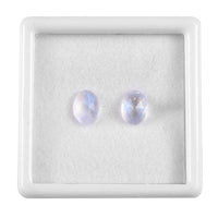 AA Rainbow Moonstone Set of 2 (Ovl 8x6 mm) 0.99 ctw Loose Gemstone
