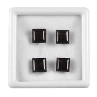 Brazilian Smoky Quartz Set of 2 (Sqr 7 mm) 6.52 ctw Loose Gemstone