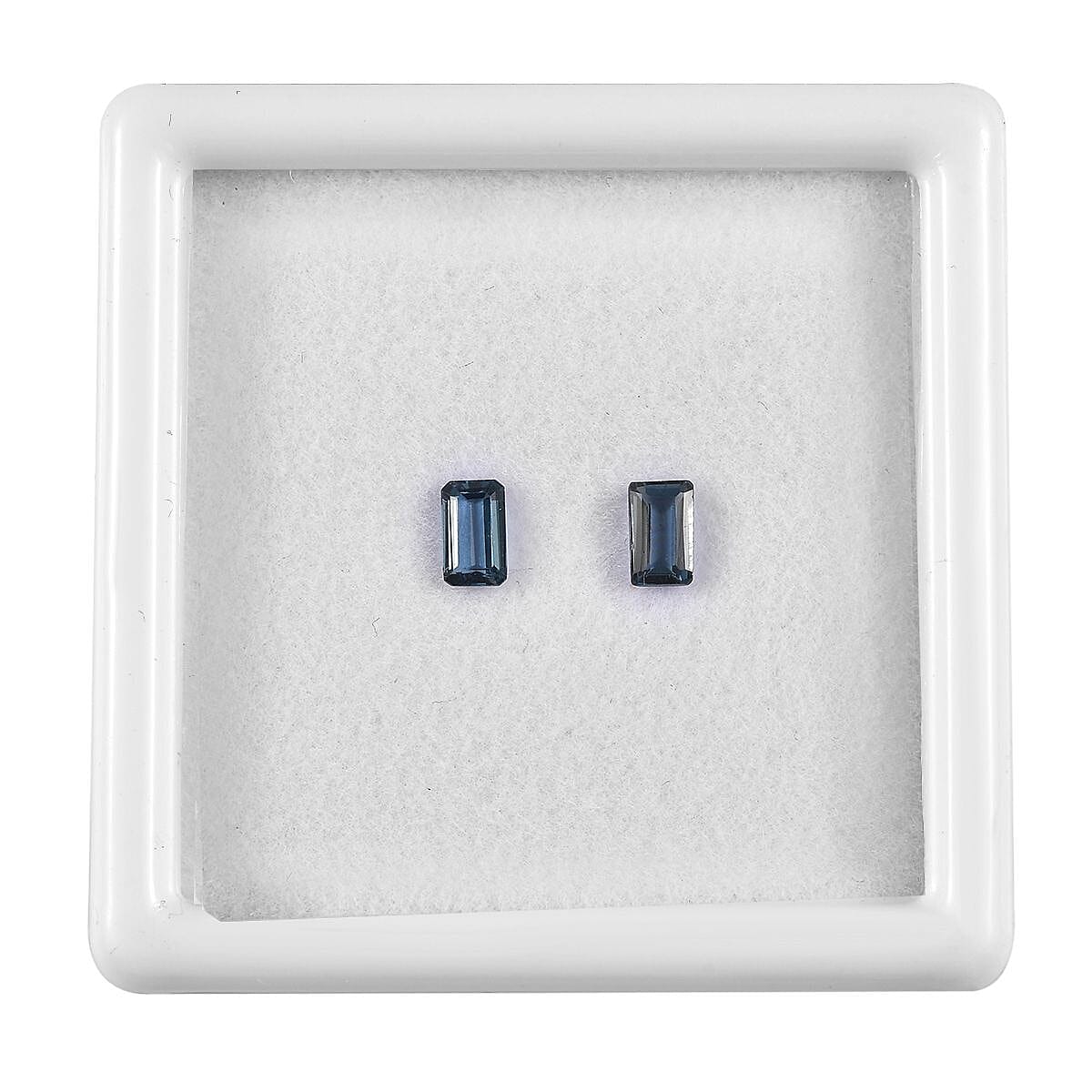 London Blue Topaz Set of 2 (Oct 5x3 mm) 0.59 ctw Loose Gemstone