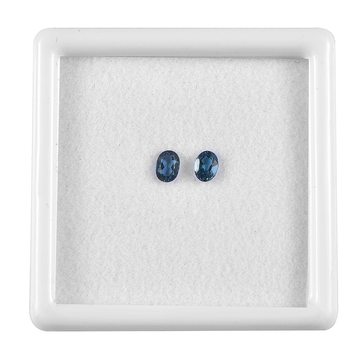 London Blue Topaz Set of 2 (Ovl 4x3 mm) 0.30 ctw Loose Gemstone
