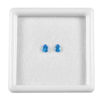 Malgache Neon Apatite Set of 2 (Pear 4x3 mm) 0.27 ctw Loose Gemstone