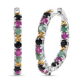 EverTrue Ruby 3.50 ctw Hoop Earrings in 18K YG Plated and Platinum Bond - Sticky add to cart bar