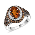 D'Joy Santa Ana Madeira Citrine and Multi Gemstone 3.85 ctw Ring in Platinum Over Sterling Silver (Size 10.0) - Sticky add to cart bar
