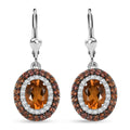 D'Joy Santa Ana Madeira Citrine and Multi Gemstone 3.75 ctw Lever Back Earrings in Platinum Over Sterling Silver - Sticky add to cart bar