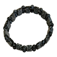Snowflake Jasper 105.00 ctw Bracelet in Silvertone (7.00-7.50 In)