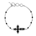 EverTrue Thai Black Spinel 5.40 ctw Toggle Clasp Bracelet in Platinum Bond (6.50-8.0In) - Sticky add to cart bar