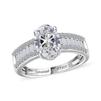 IGI Certified Luxuriant Lab Grown Diamond E-F VS 2.00 ctw Art Deco Ring in 950 Platinum (Size 10.0)