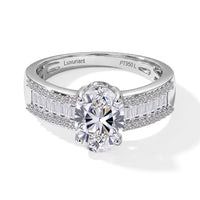 IGI Certified Luxuriant Lab Grown Diamond E-F VS 2.00 ctw Art Deco Ring in 950 Platinum (Size 10.0)