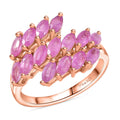 D'Joy Ilakaka Hot Pink Sapphire 3.80 ctw Pink Sonata Ring in 18K Vermeil Rose Gold Over Sterling Silver (Size 10.0) - Sticky add to cart bar