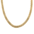 La Bella Italian Popcorn Chain Necklace in 14K Yellow Gold Over Sterling Silver 22.38 Grams 20-22 Inches - Sticky add to cart bar