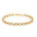 Italian La Bella Sterling Silver Rolo Chain Bracelet (8.00 In) (9.06 g) YG - Sticky add to cart bar