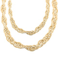 Italian La Bella 14K YG Over Sterling Silver Fantasia Chain Necklace (22 Inches) (51.84 g) YG - Sticky add to cart bar