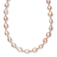 Freshwater Pearl Necklace in 18K Vermeil Yellow Gold Over Sterling Silver 18 Inches