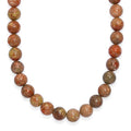 Unakite 300.00 ctw Beaded Necklace in Platinum Bond 18 Inches - Sticky add to cart bar