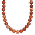 Red Jasper 300.00 ctw Beaded Necklace in Platinum Bond 18 Inches - Sticky add to cart bar