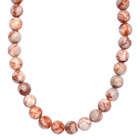 Picasso Jasper 300.00 ctw Beaded Necklace in Platinum Bond 18 Inches