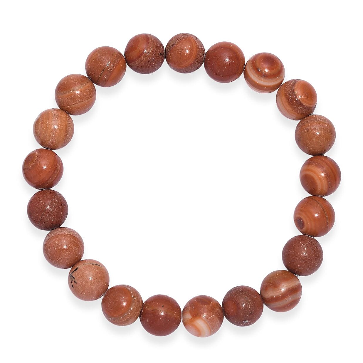 Red Jasper 150.00 ctw Beaded Stretch Bracelet