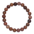 Peach Sunstone 150.00 ctw Beaded Stretch Bracelet - Sticky add to cart bar