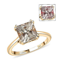 Certified & Appraised Luxoro AAA Turkizite 3.15 ctw Solitaire Ring in 14K Yellow Gold (Size 10.0)