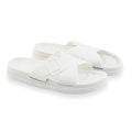 TLV Women's White Cross Strap Sandal - S - Sticky add to cart bar