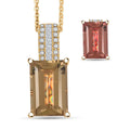Certified & Appraised Luxoro AAA Turkizite and White Diamond I2 5.35 ctw Pendant without Chain in 14K Yellow Gold - Sticky add to cart bar