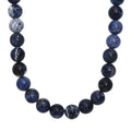 Sodalite 255.00 ctw Beaded Necklace in Platinum Bond 18 Inches - Sticky add to cart bar
