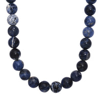 Sodalite 255.00 ctw Beaded Necklace in Platinum Bond 18 Inches