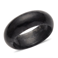 Black Jade Band Ring (Size 10.0) 25.00 ctw