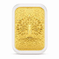 24K Golden Tree of Life Emboss Sheet 31x45.5mm 10mg