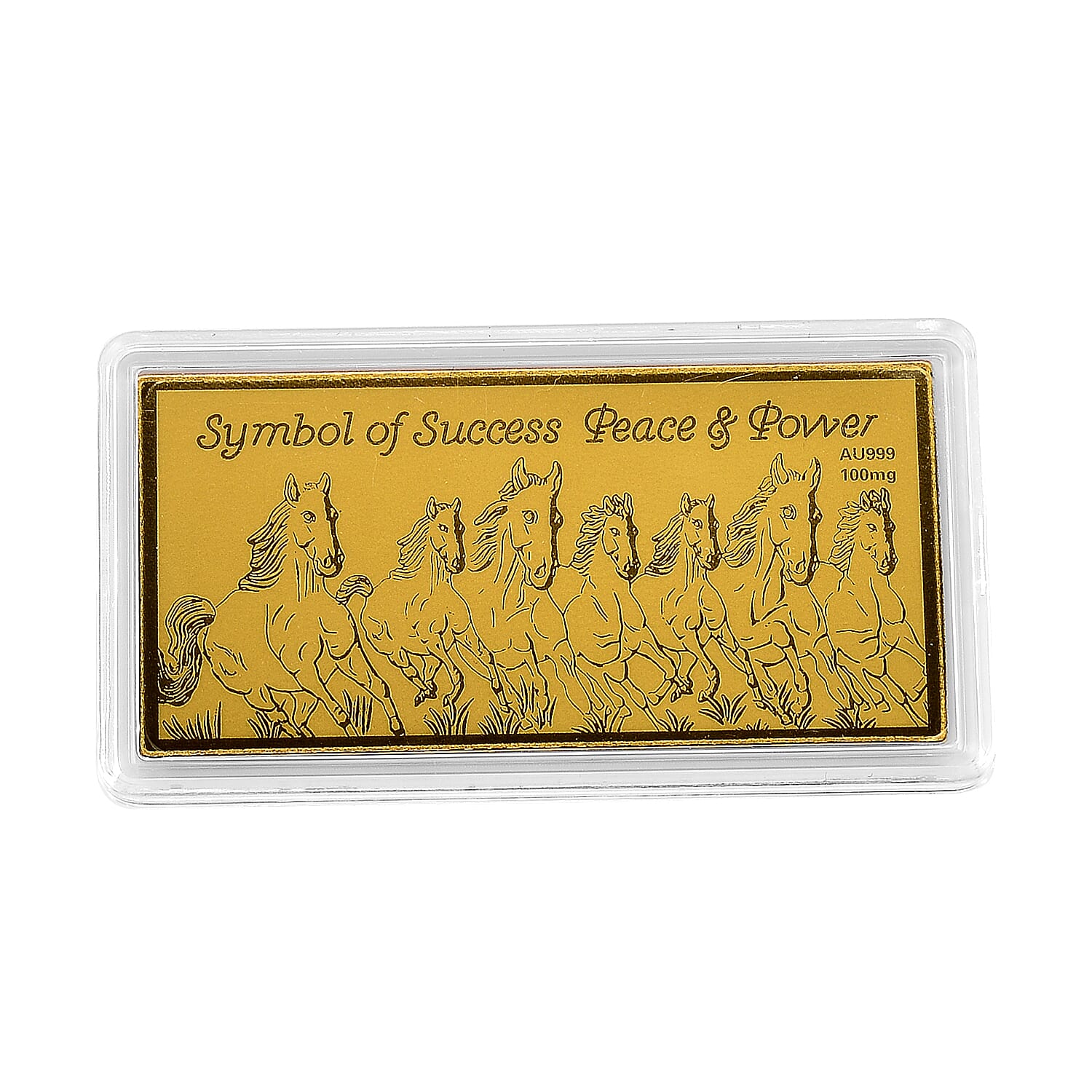 TLV 24K Gold Horses Emboss Sheet 55x30mm 0.10 g