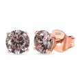 Luxuriant Lab Grown Pink Diamond (IR) VS 1.00 ctw Solitaire Stud Earrings in 10K Rose Gold - Sticky add to cart bar
