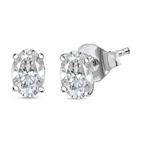 Luxuriant Lab Grown Diamond E-F VS 1.50 ctw Solitaire Stud Earrings in 10K White Gold