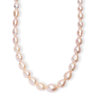 Peach Freshwater Pearl Drop Shape Necklace in 18K Vermeil Yellow Gold Over Sterling Silver 18 Inches
