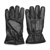 Black 100% Genuine Leather Gloves