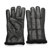 Black 100% Genuine Leather Gloves 26x12 Inches