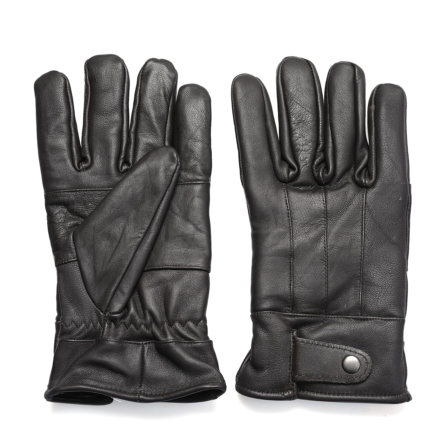 Black 100% Genuine Leather Gloves (26"X12")