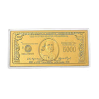 24K Gold American Wealth Legacy – Currency Tribute Embossed Sheet 155x75mm (100mg)