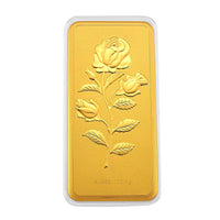 24K Gold Eternal Rose - A Symbol of Love Embossed Sheet (15.5x7.5mm) 100mg