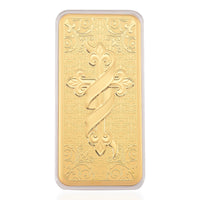 24K Gold Cross of Faith - A Promise of Protection Embossed Sheet (156x76.4mm) 100mg