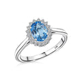 Certified & Appraised Luxoro AAA Santa Maria Aquamarine and G-H I2 Diamond 1.16 ctw Ring in 14K White Gold (Size 10.0) - Sticky add to cart bar
