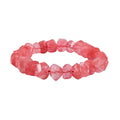 Faceted Freeform Cherry Quartz 118.10 ctw Stretch Bracelet (6-7In) - Sticky add to cart bar