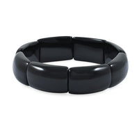 Black Obsidian 238.25 ctw Bridge Stretch Bracelet (6-7In)